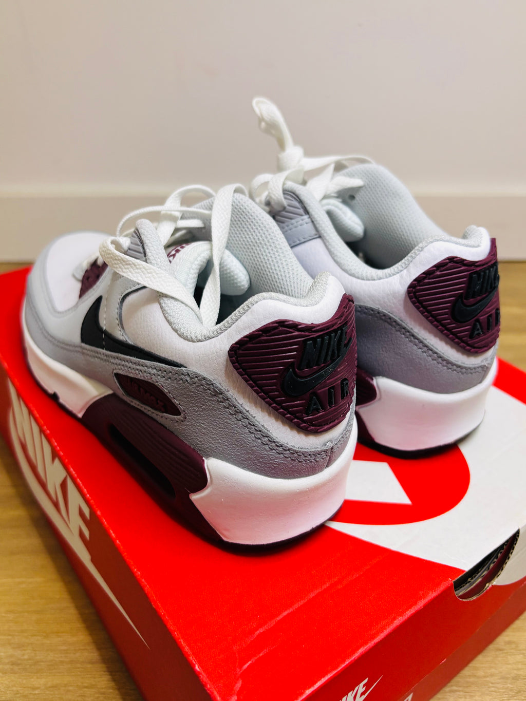 Nike Air Max 90 LTR White Bordeaux Burgundy