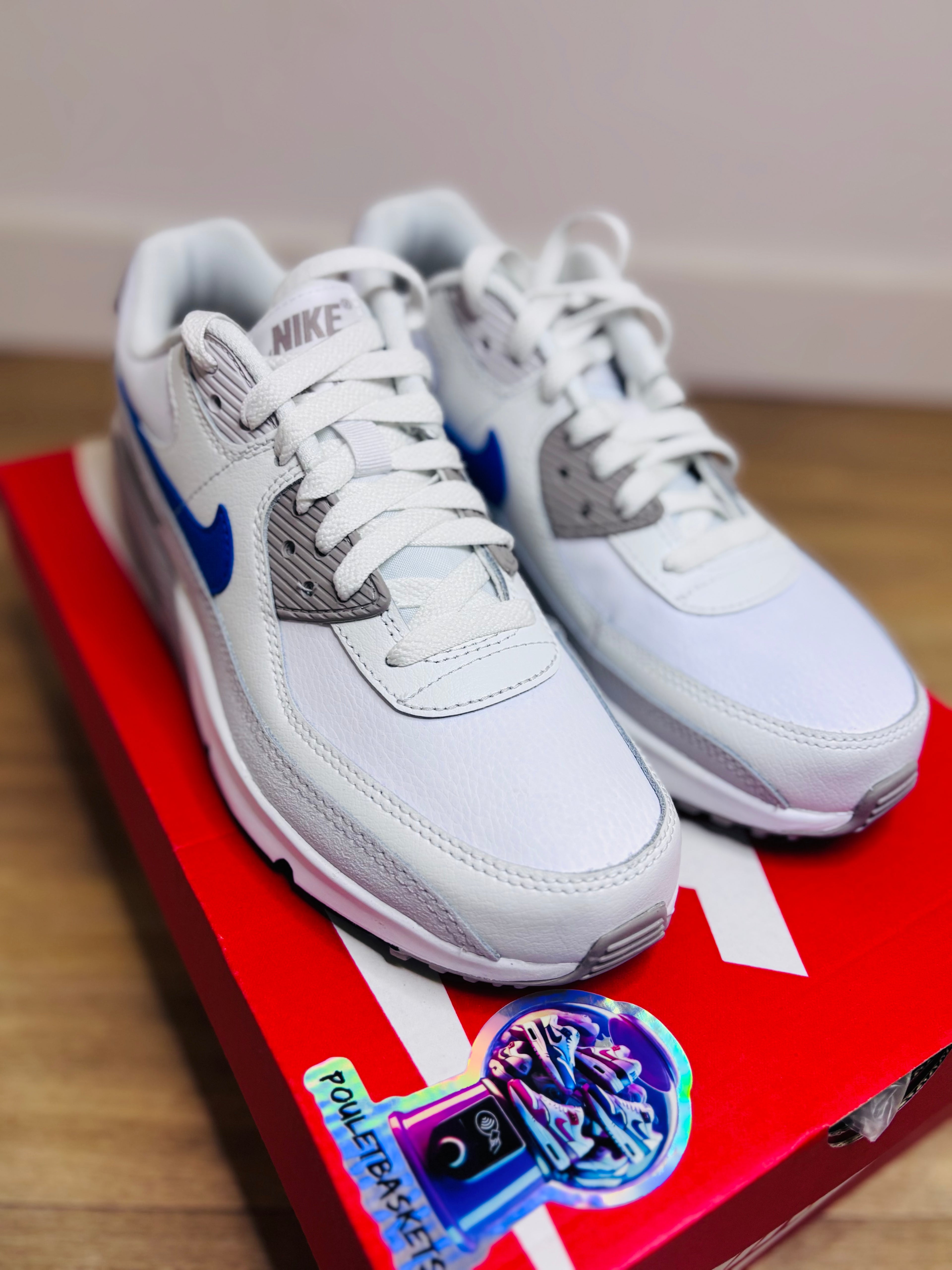 Nike Air Max 90 LTR White Racer Blue College Grey