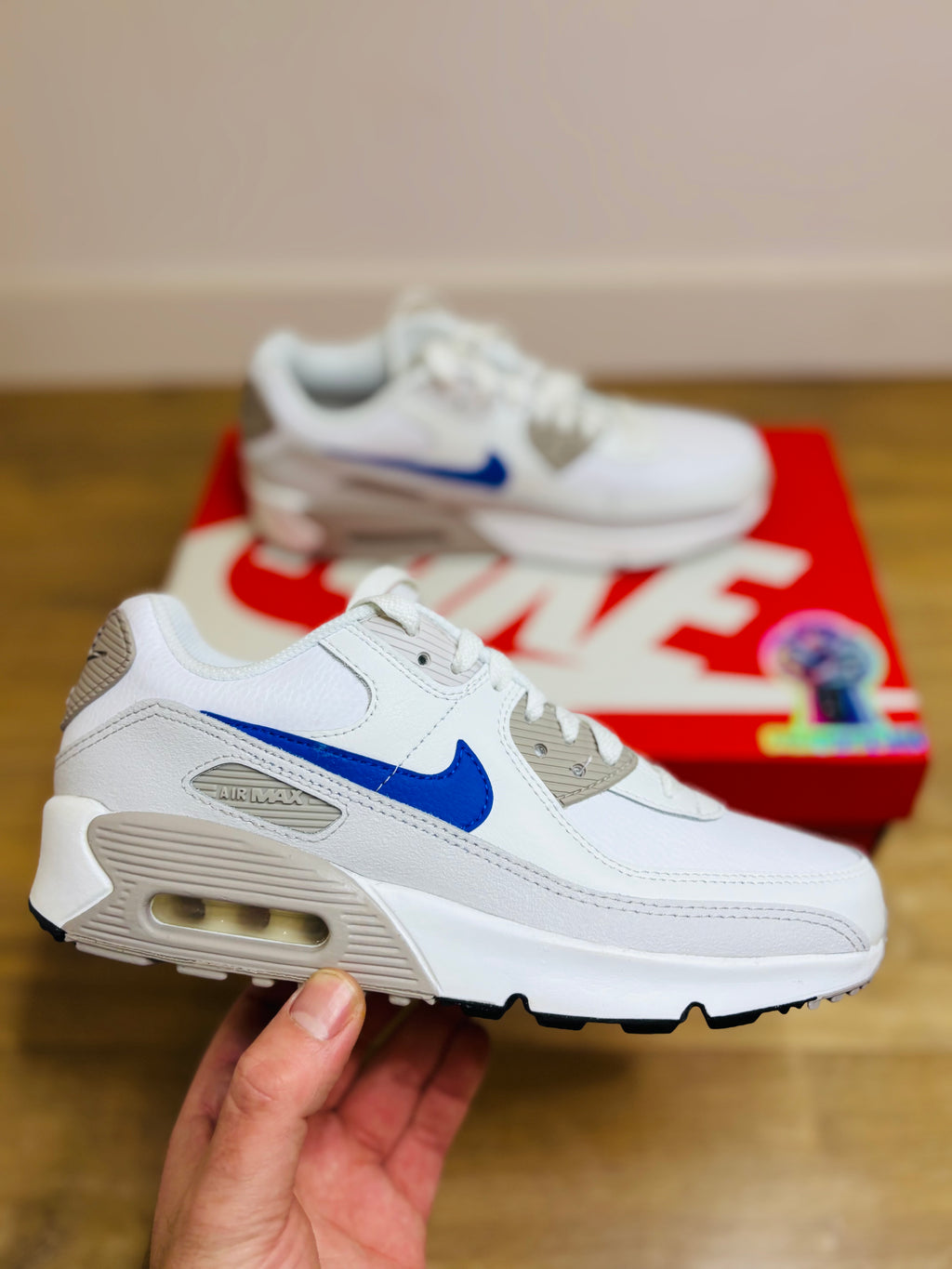 Nike Air Max 90 LTR White Racer Blue College Grey