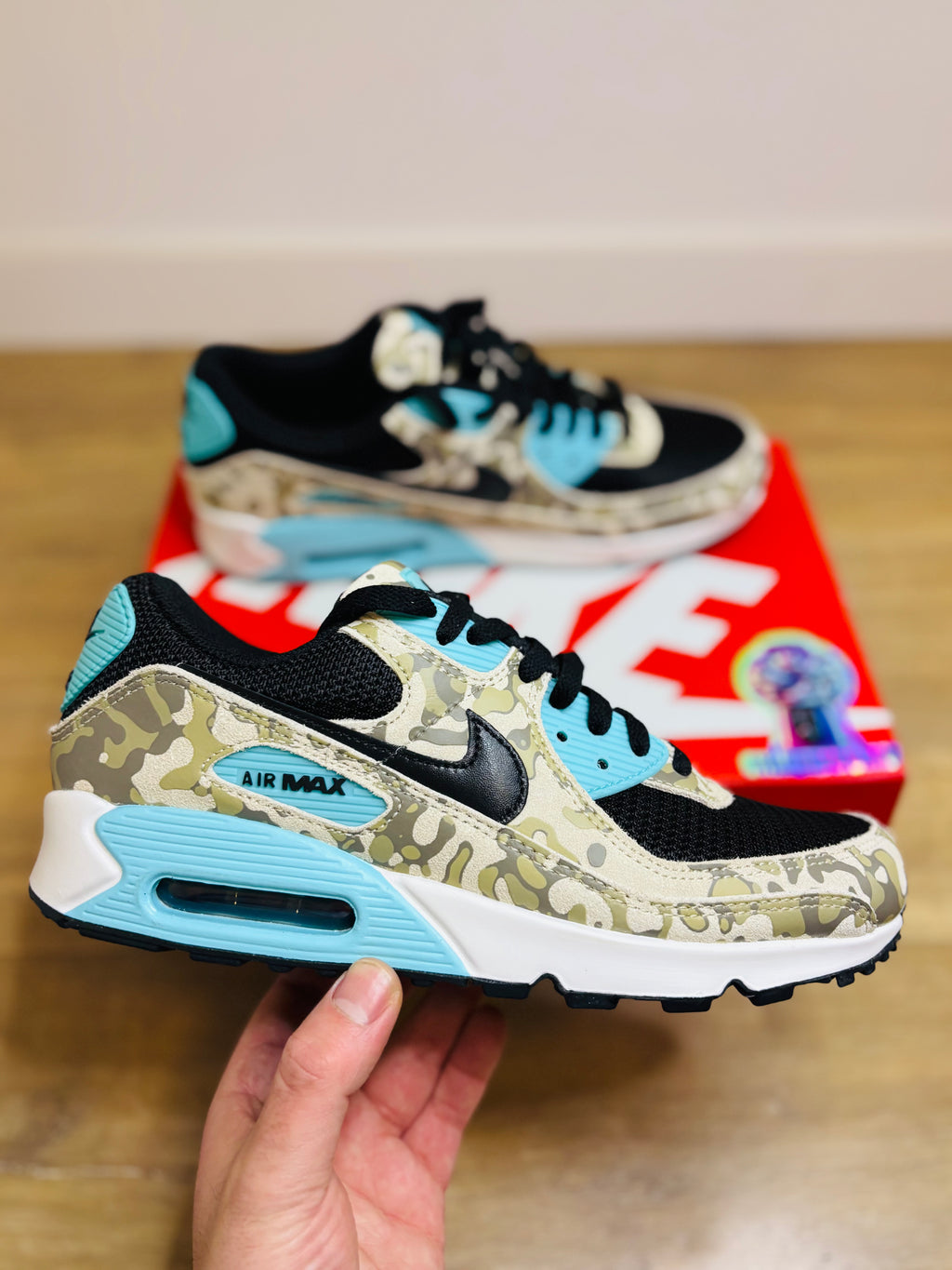 Nike Air Max 90 PRM Blue Camo Aurora Green