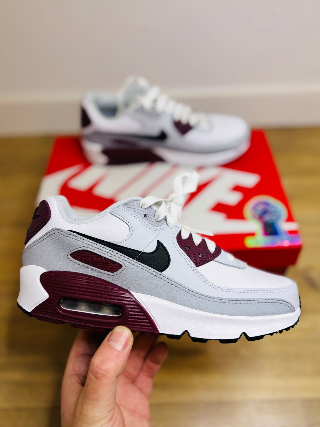 Nike Air Max 90 LTR White Bordeaux Burgundy