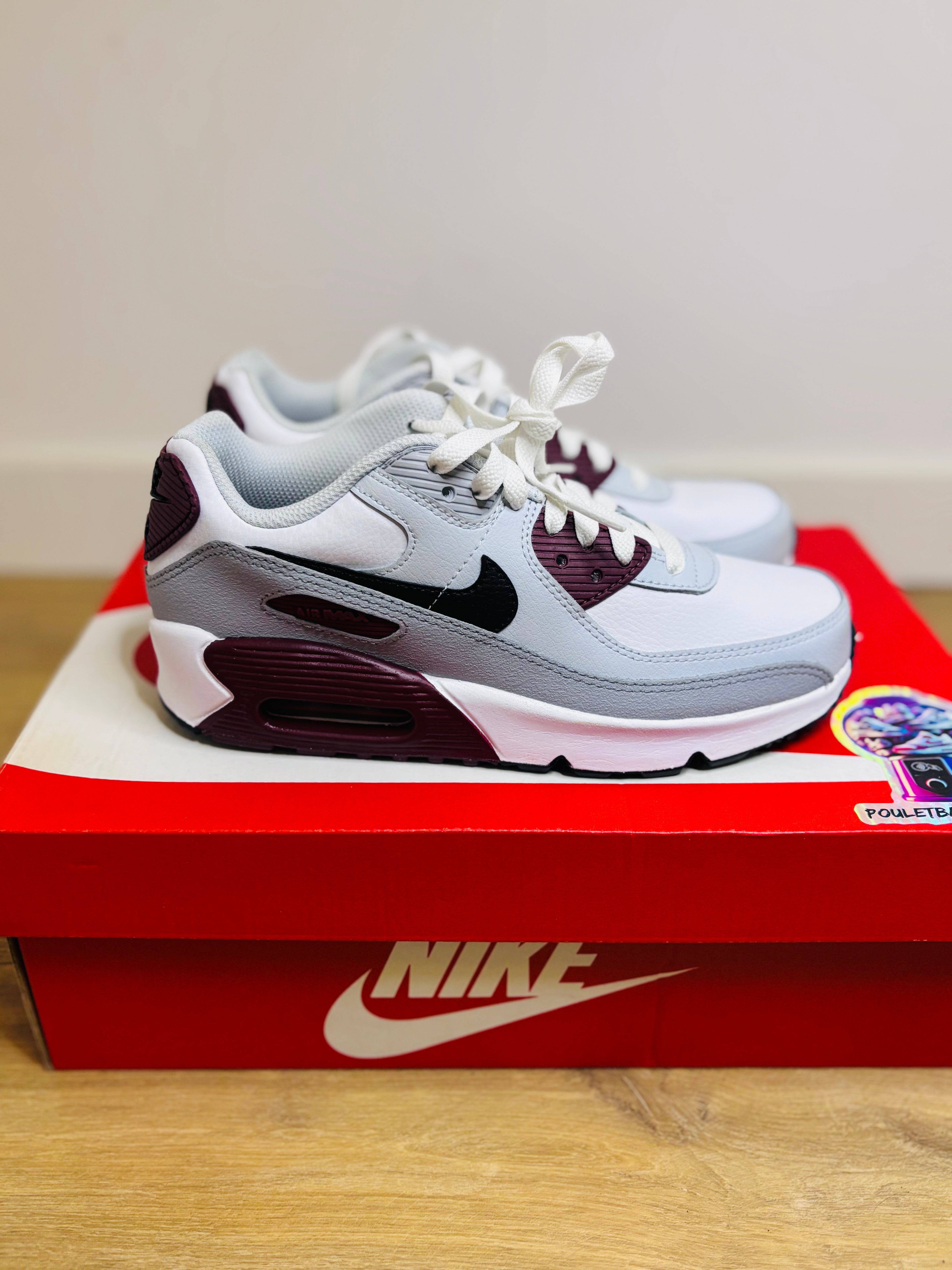 Nike Air Max 90 LTR White Bordeaux Burgundy