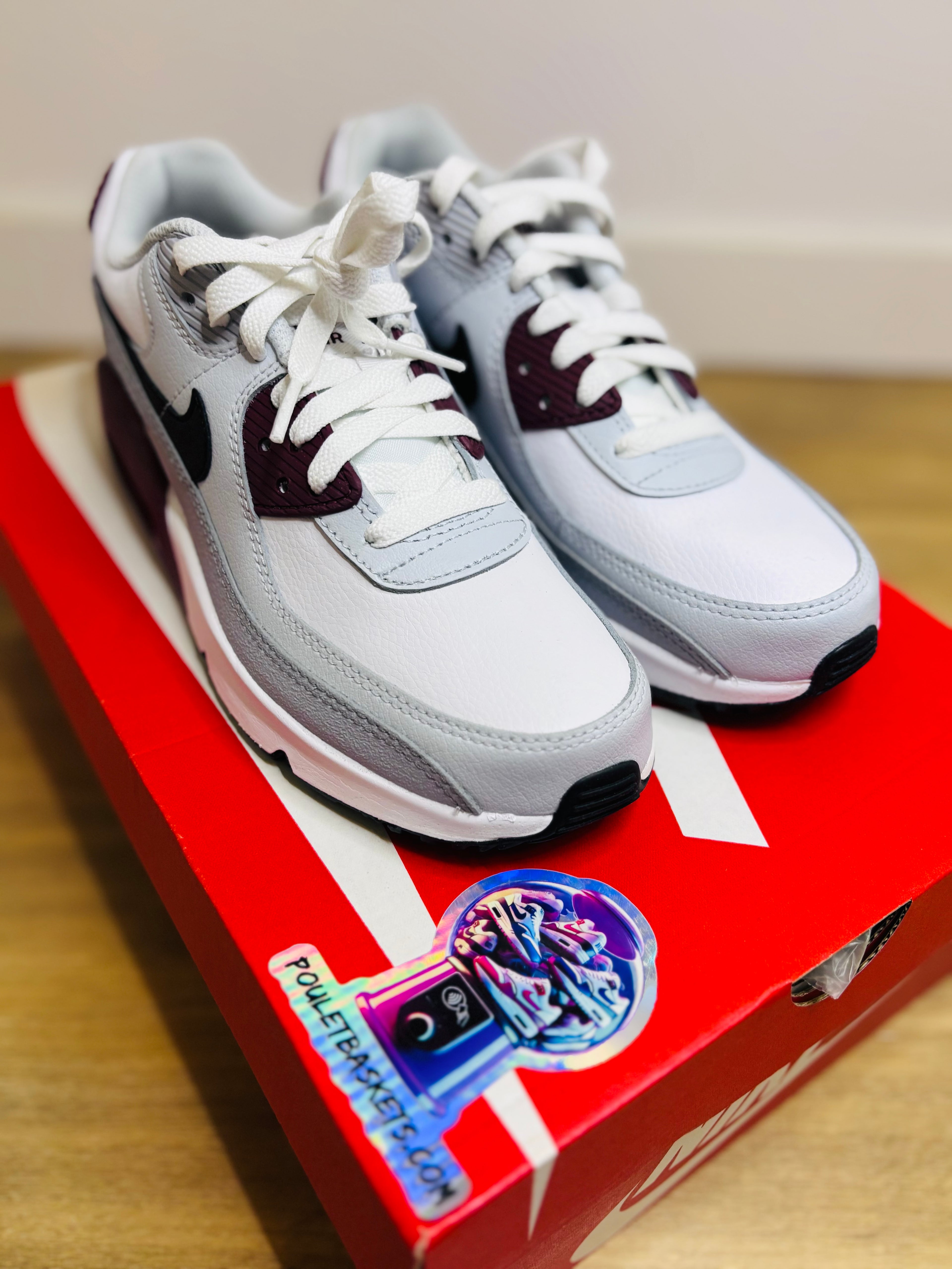 Nike Air Max 90 LTR White Bordeaux Burgundy