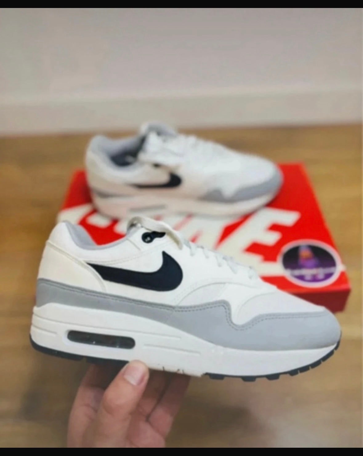 Nike Air Max 1 Grey Black Platinum Tint Dark