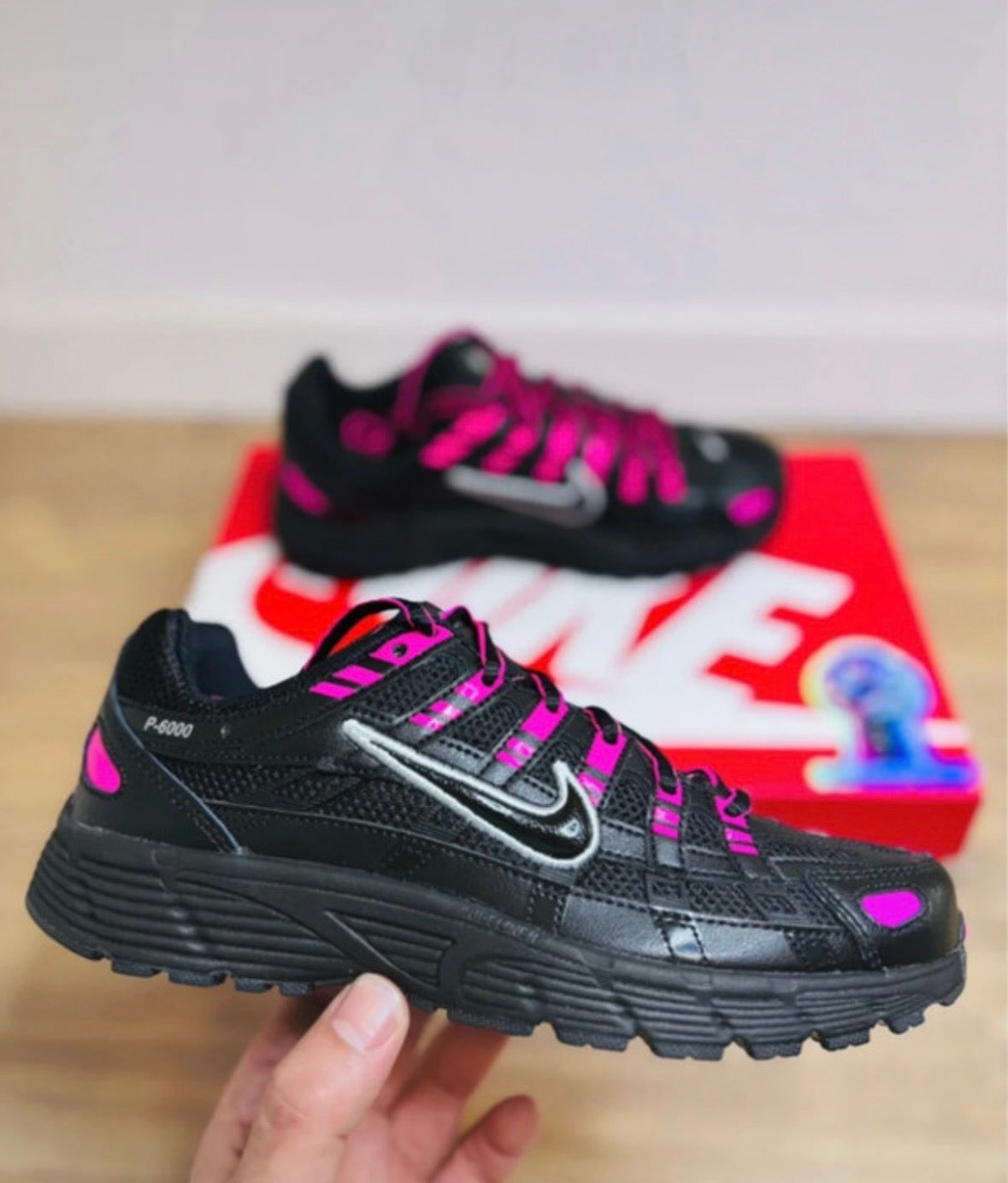 Nike P6000 Pink Blast Metallic Argenté Noir