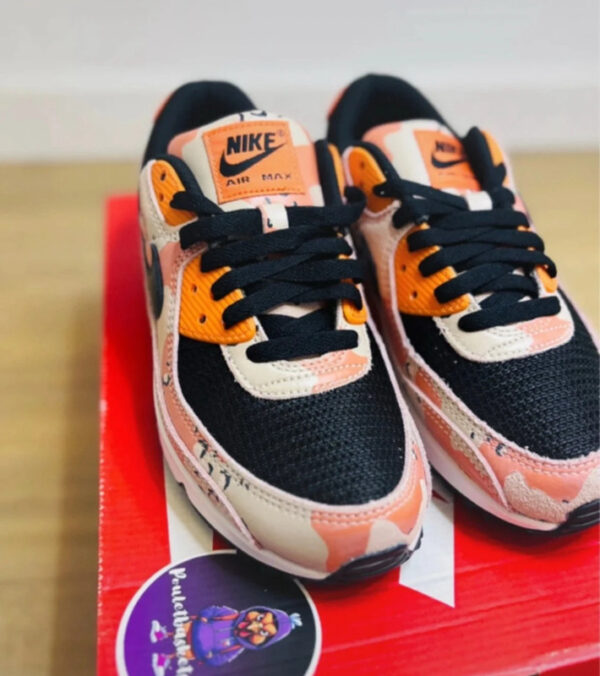 Nike Air Max 90 PRM Camouflage Orange Black Safety - Image 3